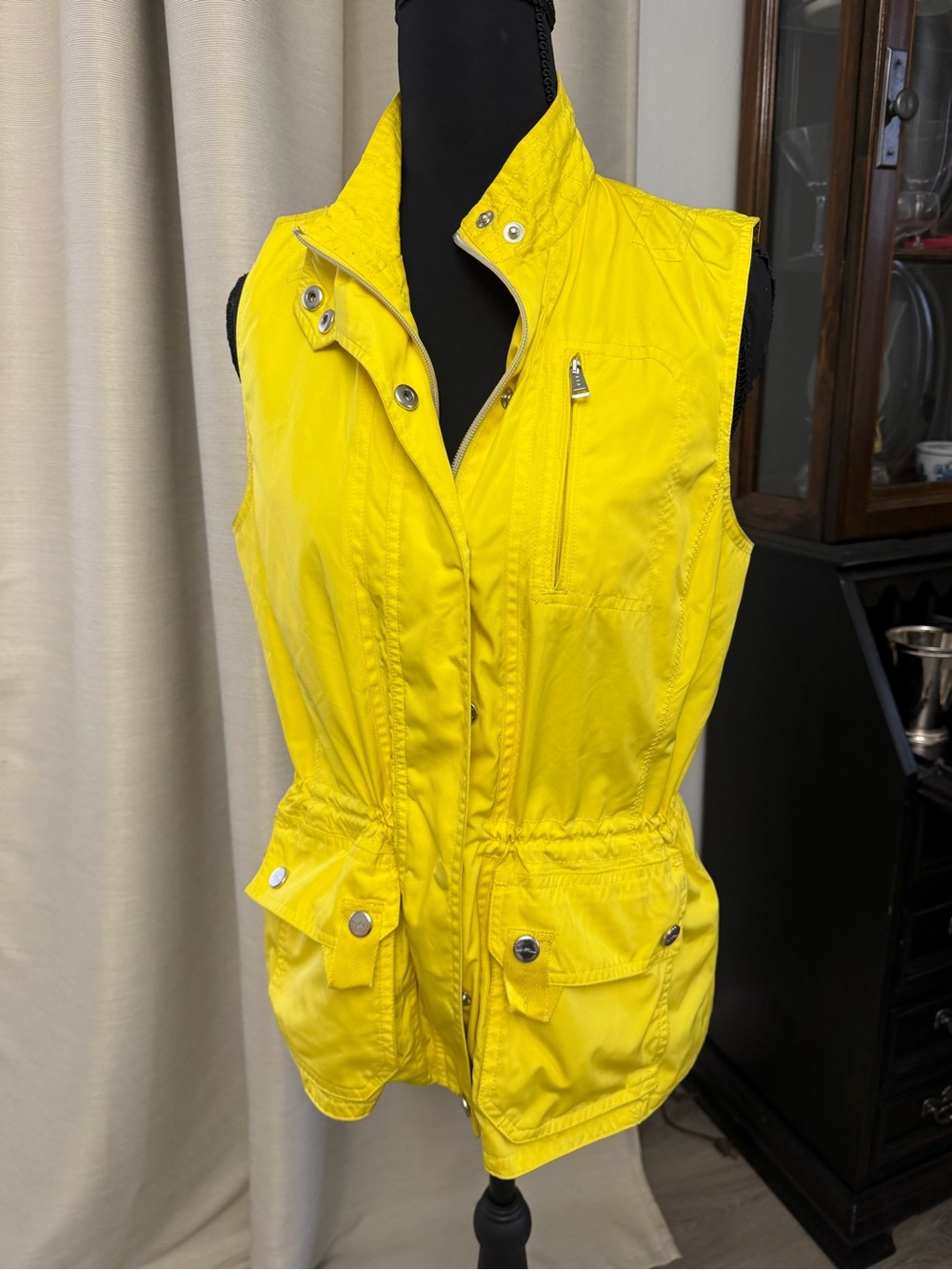 Lauren Ralph Lauren Yellow Sleeveless Utility Vest